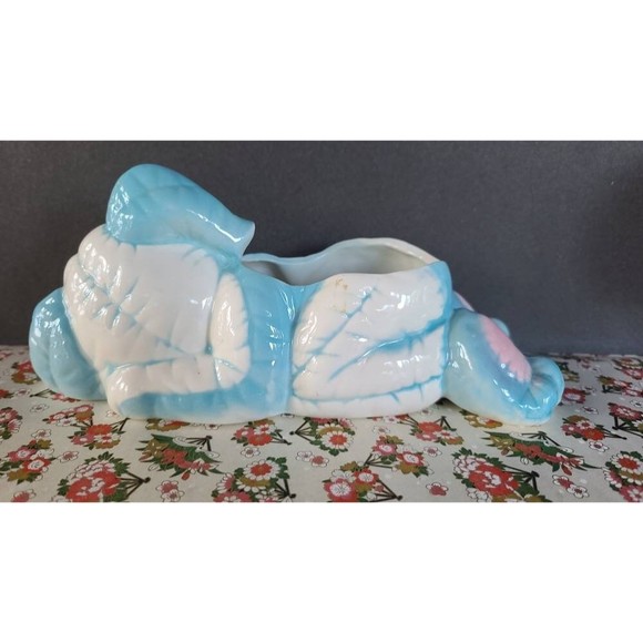 Vintage Sleeping Dog Planter - Picture 3 of 10